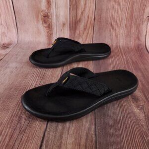 Teva Voya Womens Size 8 Black Foam Thong Flip Flops Sandals Beach 1019040